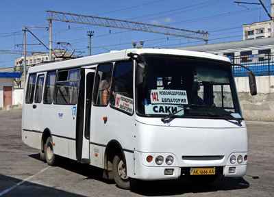 Автобус на Саки отдых в городе саки